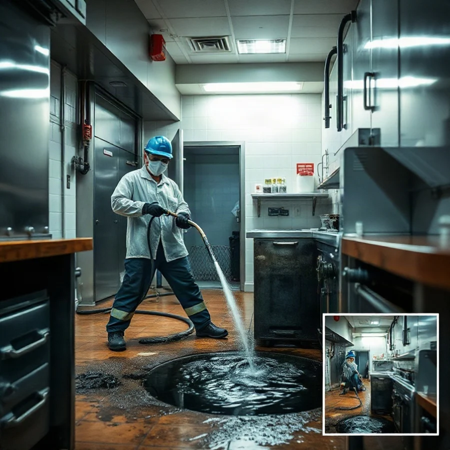 How Hydro Jetting Clears a Grease Trap Line