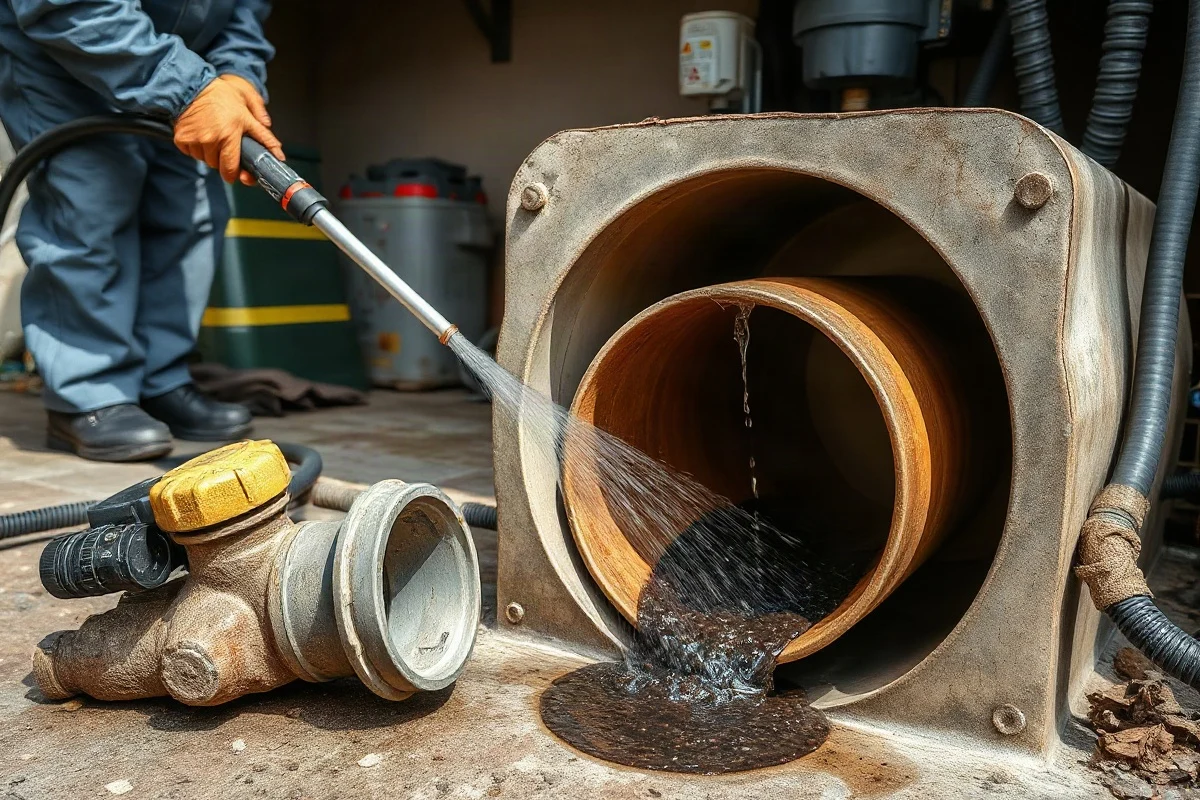Hydro Jetting for Sludge in Drain Pipes