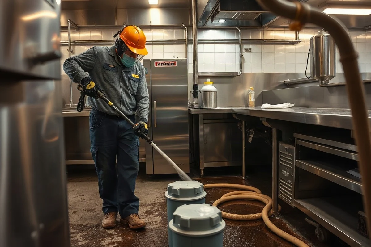 How Hydro Jetting Clears a Grease Trap Line