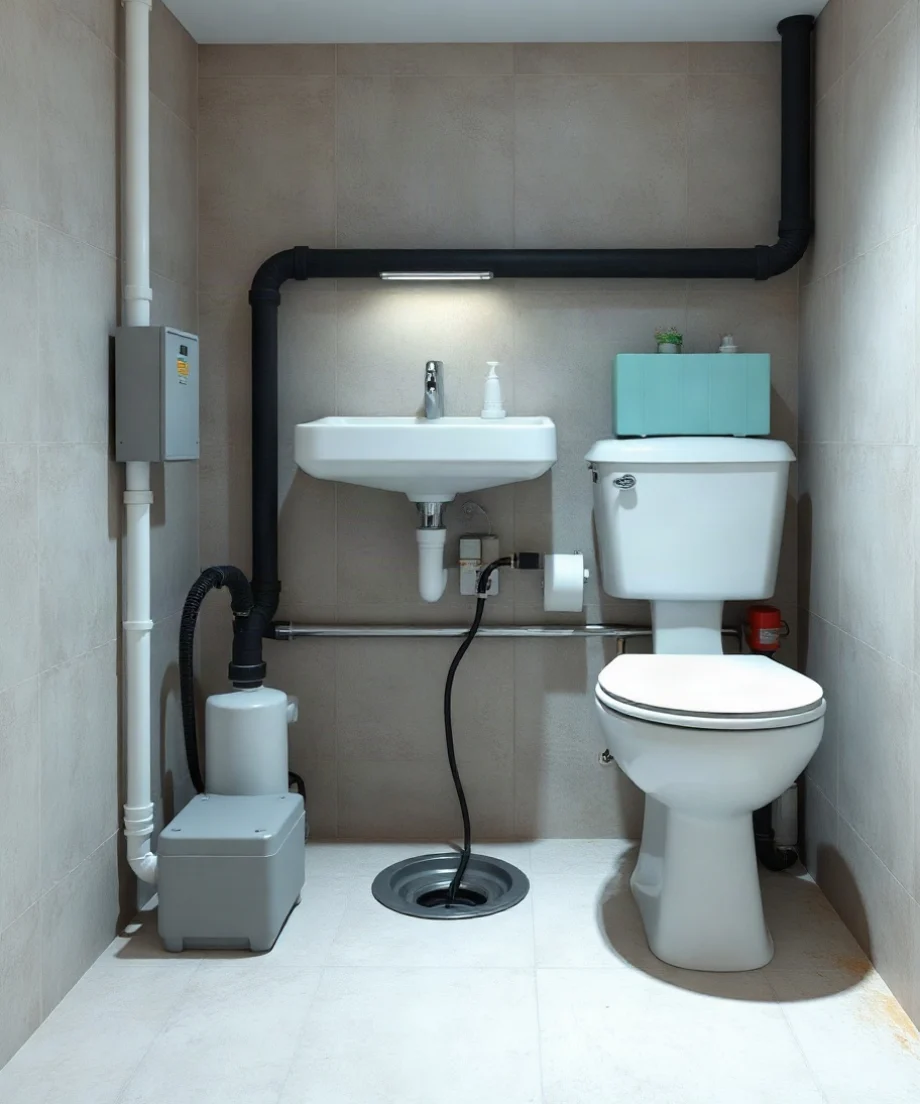 Basement Bathroom Plumbing With an Ejector Pump