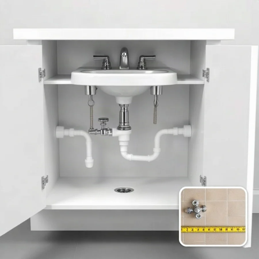 What Are the Rough-In Dimensions for Bathroom Vanity Plumbing?