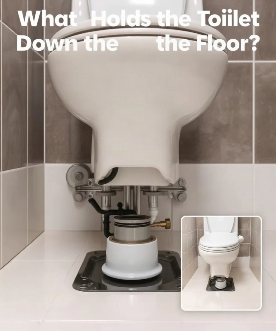 What Holds the Toilet Down to the Floor?