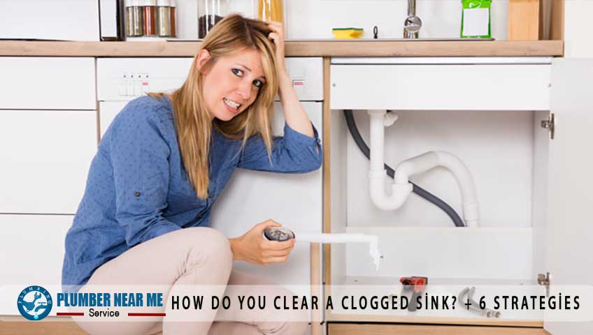 How do you clear a clogged sink