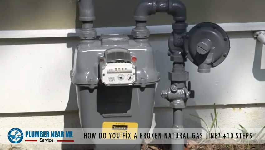 How do you fix a broken natural gas line